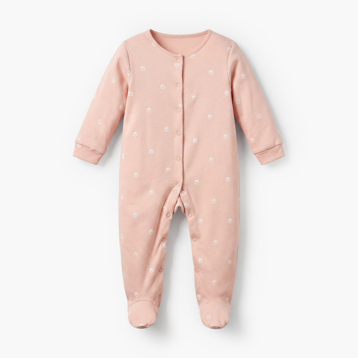 Pack of 3 Juniors Cotton Crew Neck Long Sleeves Sleepsuit with Floral Print