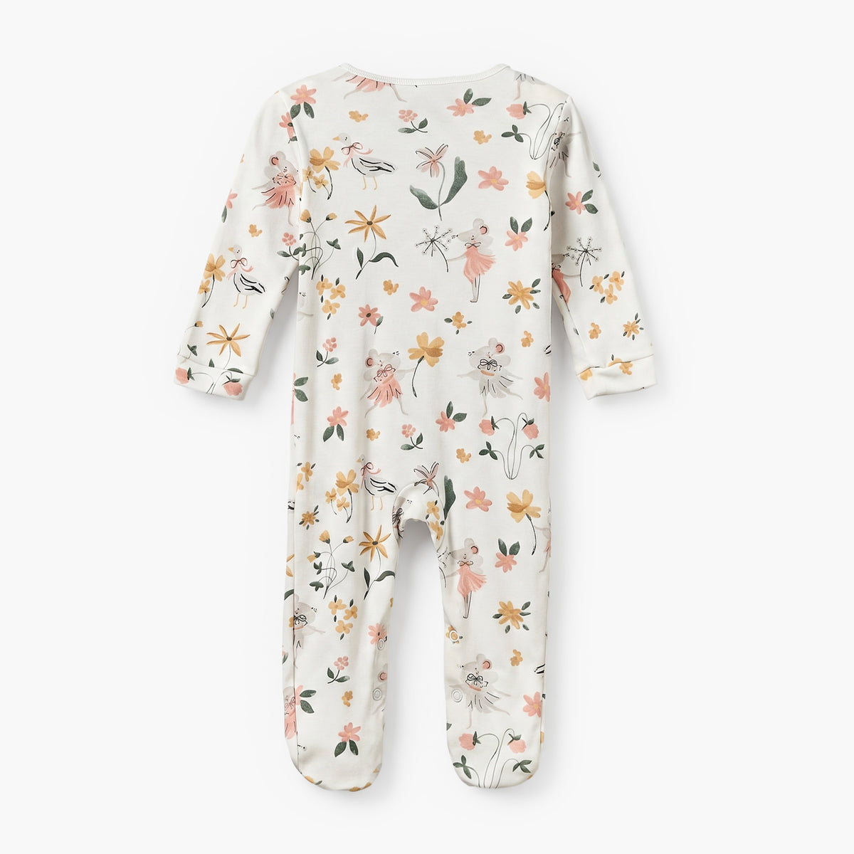 Pack of 3 Juniors Cotton Crew Neck Long Sleeves Sleepsuit with Floral Print