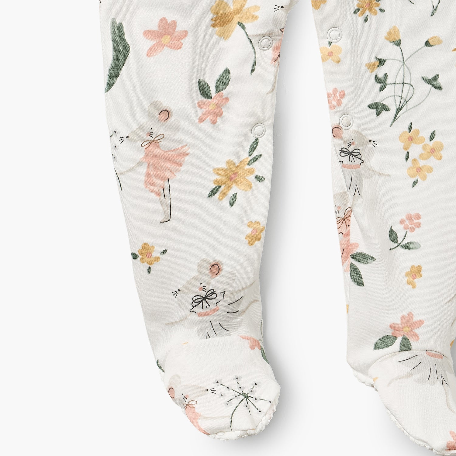 Pack of 3 Juniors Cotton Crew Neck Long Sleeves Sleepsuit with Floral Print