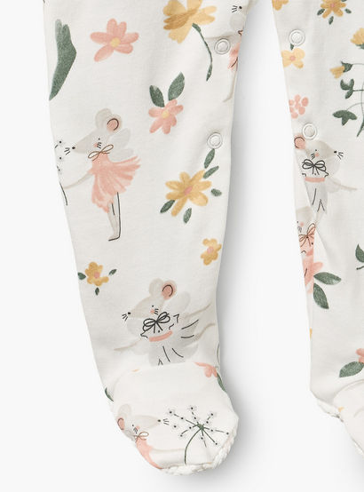 Pack of 3 Juniors Cotton Crew Neck Long Sleeves Sleepsuit with Floral Print-baby-girls-clothing-nightwear-sleepsuits-image-9