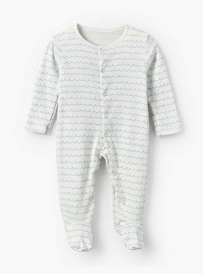 Pack of 3 Juniors Cotton Crew Neck Long Sleeves Sleepsuit with Nautical Print-baby-boys-clothing-nightwear-sleepsuits-image-3