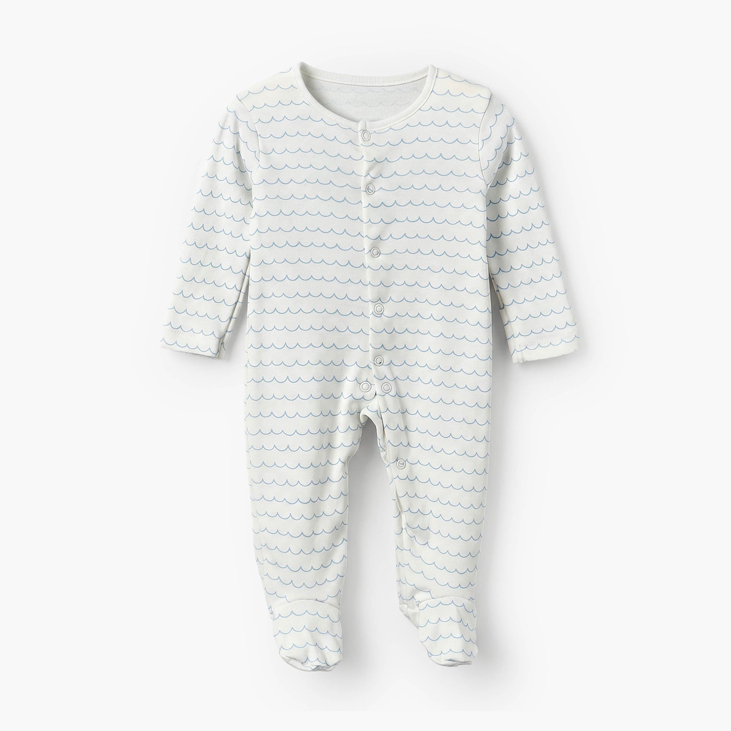 Pack of 3 Juniors Cotton Crew Neck Long Sleeves Sleepsuit with Nautical Print