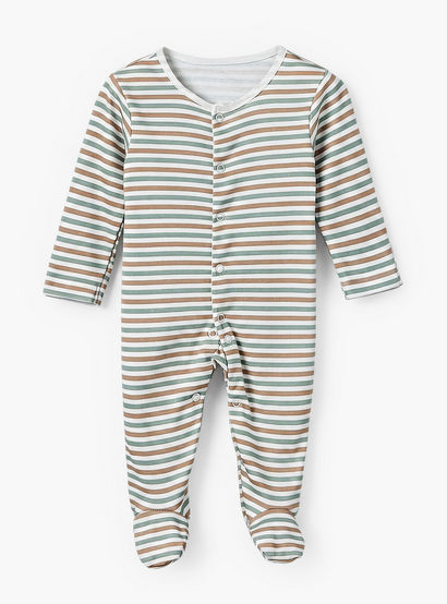 Pack of 3 Juniors Cotton Crew Neck Long Sleeves Sleepsuit with Dinosaur Print-baby-boys-clothing-nightwear-sleepsuits-image-4