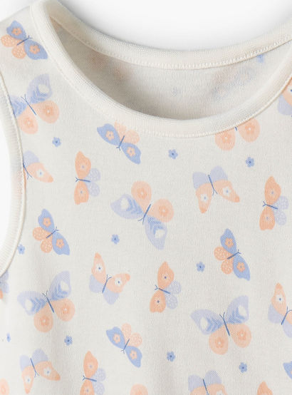 Pack of 5 Juniors Cotton Round Neck Sleeveless Bodysuit with Print-baby-girls-clothing-bodysuits-image-9