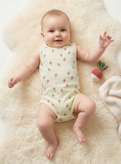 Pack of 5 Juniors Cotton Round Neck Sleeveless Bodysuit with Print-baby-girls-clothing-bodysuits-image-2