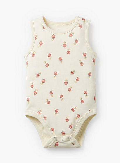 Pack of 5 Juniors Cotton Round Neck Sleeveless Bodysuit with Print-baby-girls-clothing-bodysuits-image-3