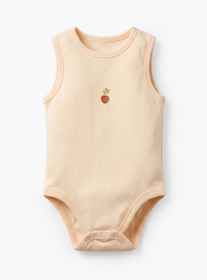 Pack of 5 Juniors Cotton Round Neck Sleeveless Bodysuit with Print-baby-girls-clothing-bodysuits-image-6