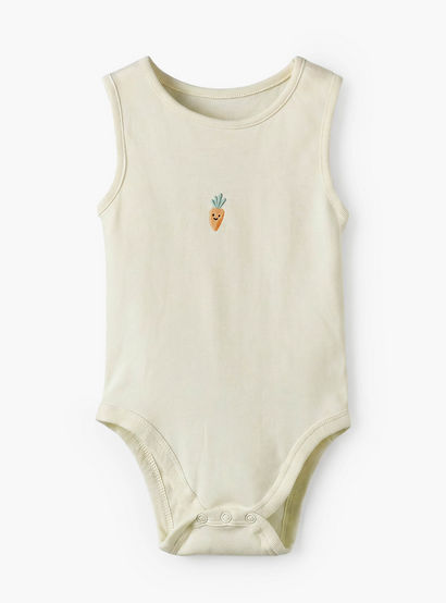 Pack of 5 Juniors Cotton Round Neck Sleeveless Bodysuit with Print-baby-girls-clothing-bodysuits-image-7