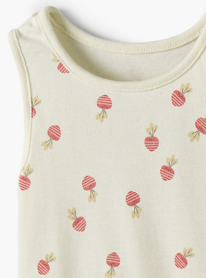 Pack of 5 Juniors Cotton Round Neck Sleeveless Bodysuit with Print-baby-girls-clothing-bodysuits-image-9