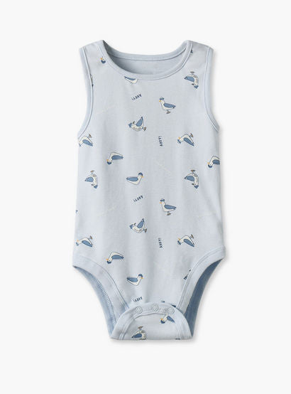 Pack of 5 Juniors Crew Neck Sleeveless Bodysuit with Assorted Print-baby-boys-clothing-bodysuits-image-3