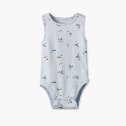 Pack of 5 Juniors Crew Neck Sleeveless Bodysuit with Assorted Print