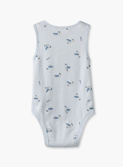 Pack of 5 Juniors Crew Neck Sleeveless Bodysuit with Assorted Print-baby-boys-clothing-bodysuits-image-4