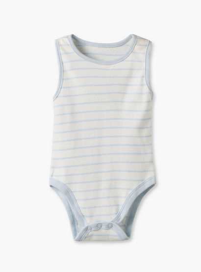 Pack of 5 Juniors Crew Neck Sleeveless Bodysuit with Assorted Print-baby-boys-clothing-bodysuits-image-8