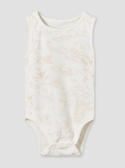 Pack of 5 Juniors Crew Neck Sleeveless Bodysuit with Assorted Print-baby-boys-clothing-bodysuits-image-3
