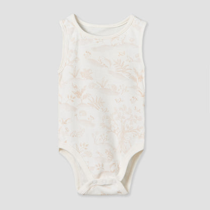 Pack of 5 Juniors Crew Neck Sleeveless Bodysuit with Assorted Print