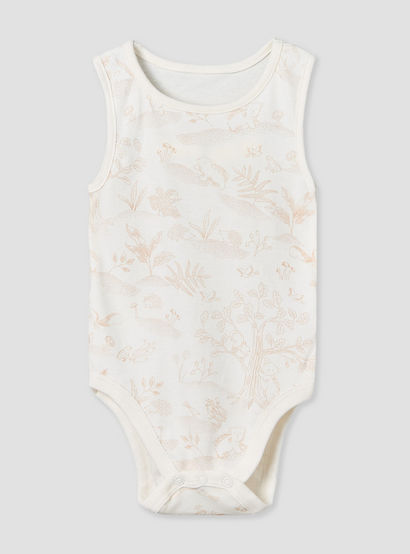 Pack of 5 Juniors Crew Neck Sleeveless Bodysuit with Assorted Print-baby-boys-clothing-bodysuits-image-7