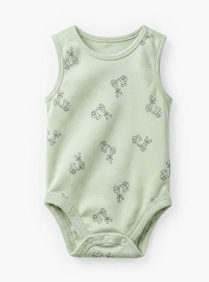 Pack of 7 Juniors Crew Neck Sleeveless Bodysuit with Vehicle Print-baby-boys-clothing-bodysuits-image-2