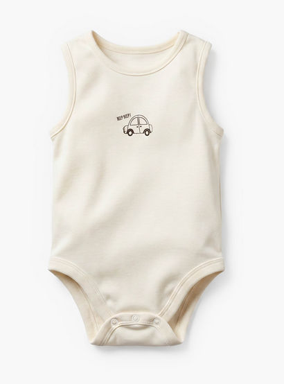 Pack of 7 Juniors Crew Neck Sleeveless Bodysuit with Vehicle Print-baby-boys-clothing-bodysuits-image-4