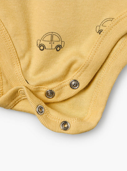 Pack of 7 Juniors Crew Neck Sleeveless Bodysuit with Vehicle Print-baby-boys-clothing-bodysuits-image-8