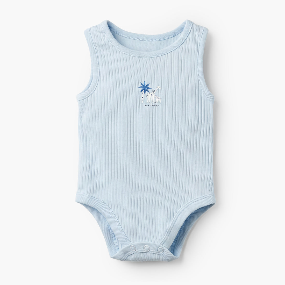 Pack of 7 Juniors Crew Neck Sleeveless Bodysuit with Safari Print