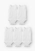 Juniors Solid Sleeveless Bodysuit - Set of 5-undefined-image-1