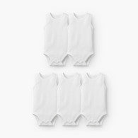 Juniors Solid Sleeveless Bodysuit - Set of 5-undefined-image-1