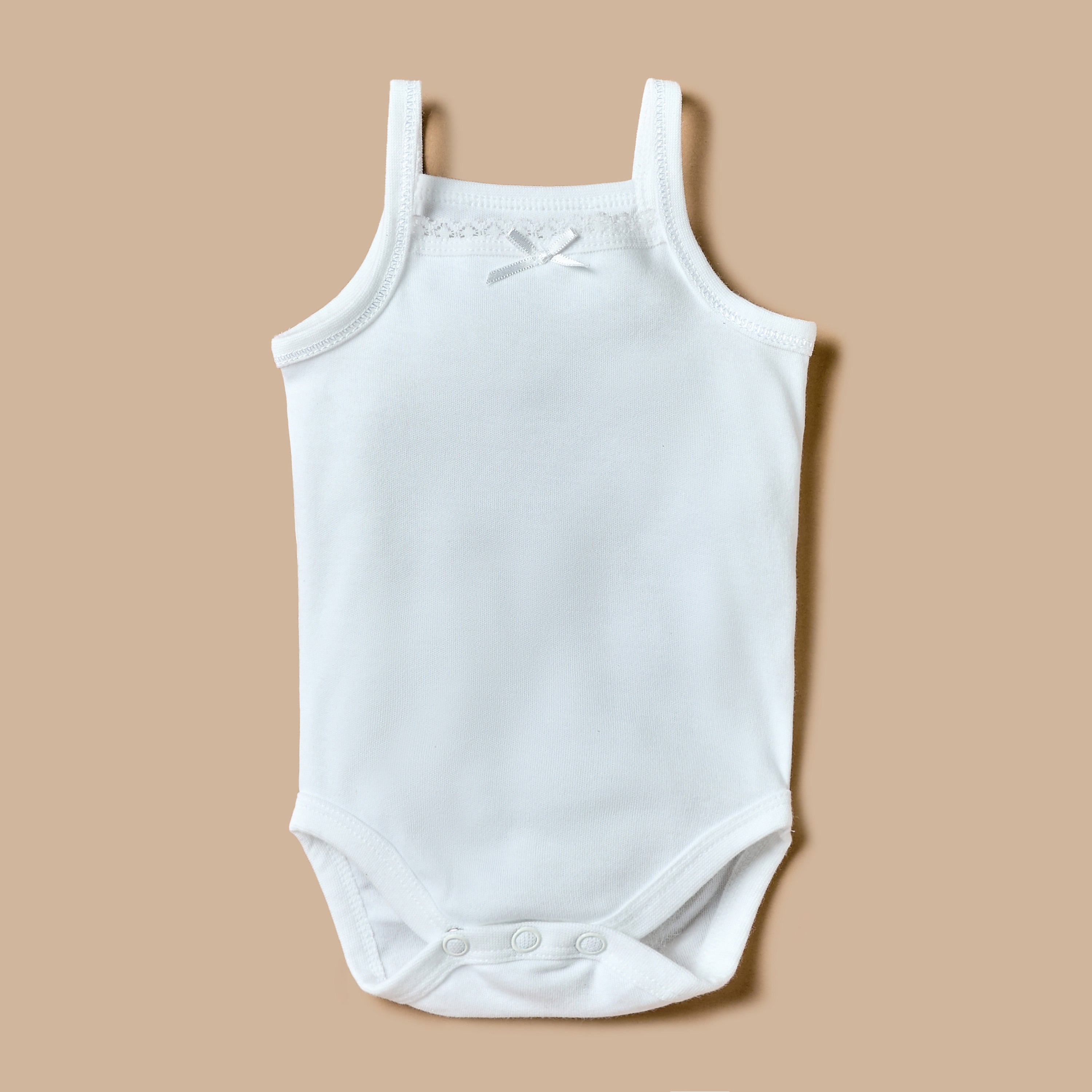 Juniors Lace Detail Sleeveless Bodysuit with Snap Button Closure - Set of 5