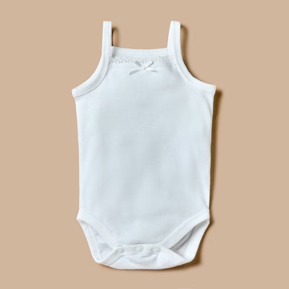 Juniors Lace Detail Sleeveless Bodysuit with Snap Button Closure - Set of 5