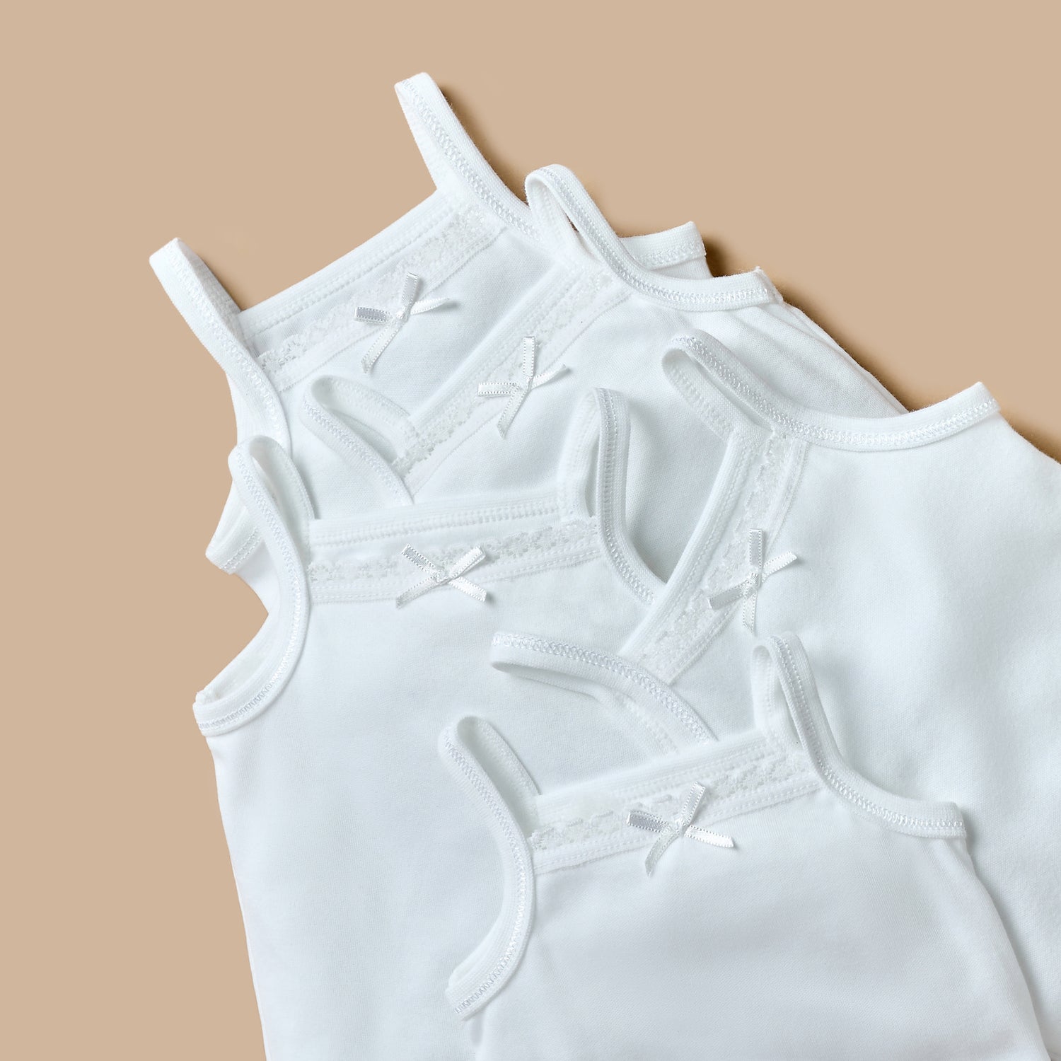 Juniors Lace Detail Sleeveless Bodysuit with Snap Button Closure - Set of 5