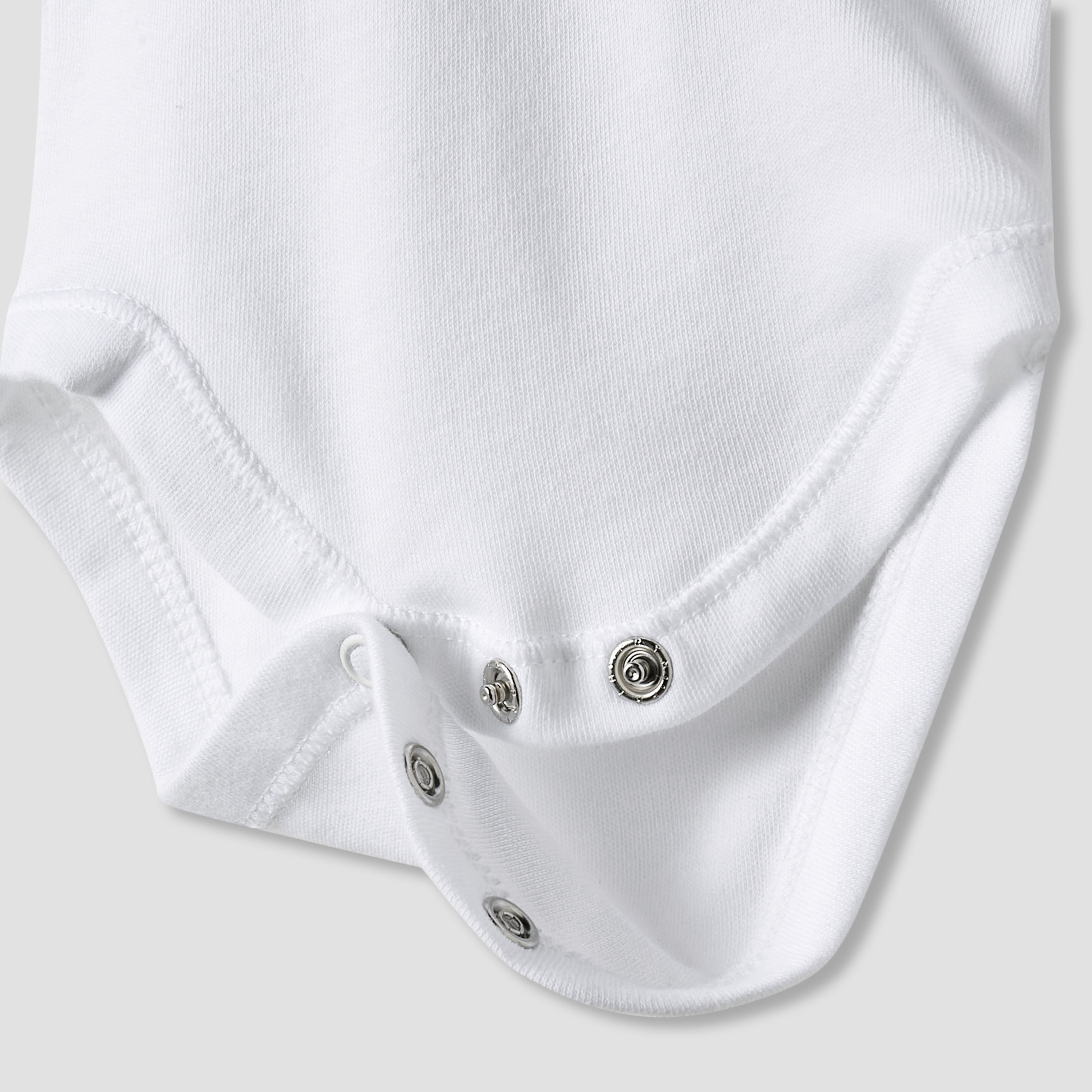 Juniors Plain Bodysuit with Round Neck and Long Sleeves - Set of 3