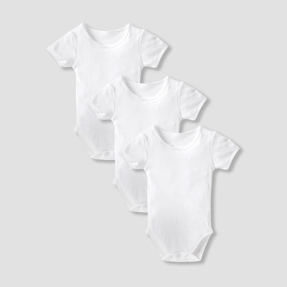 Juniors Short Sleeves Bodysuit with Snap Button Closure - Set of 3