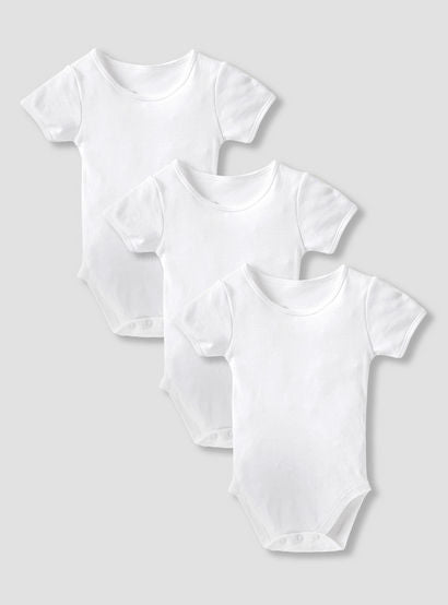 Juniors Short Sleeves Bodysuit with Snap Button Closure - Set of 3-baby-boys-clothing-multipacks-image-1