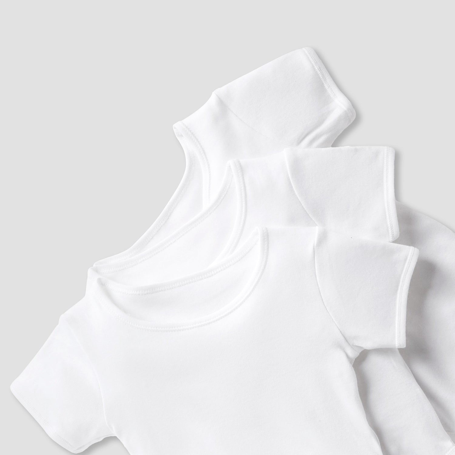 Juniors Short Sleeves Bodysuit with Snap Button Closure - Set of 3