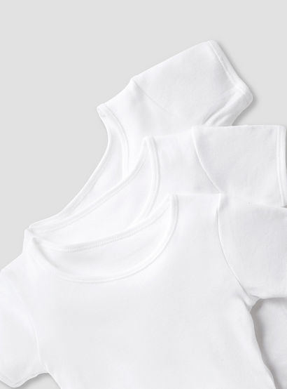 Juniors Short Sleeves Bodysuit with Snap Button Closure - Set of 3-baby-boys-clothing-multipacks-image-3