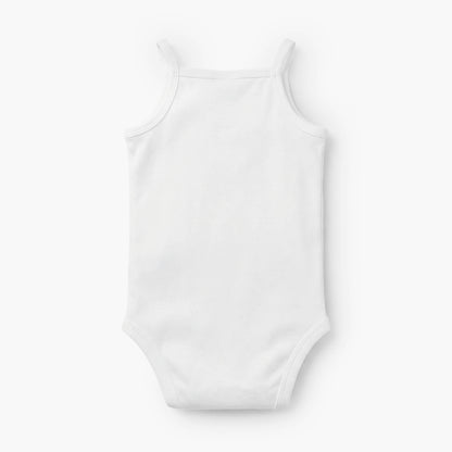 Juniors Solid Sleeveless Bodysuit with Button Closure