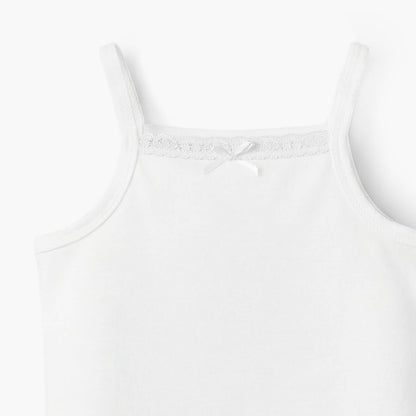 Juniors Solid Sleeveless Bodysuit with Button Closure