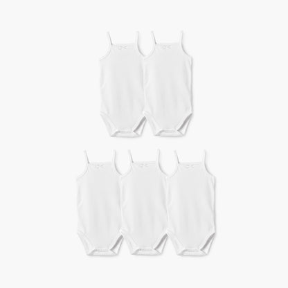 Juniors Solid Sleeveless Bodysuit - Set of 5