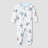 Disney Cotton Sailor Neck Long Sleeves Sleepsuit with Mickey Mouse Print - White / 9-12 mths