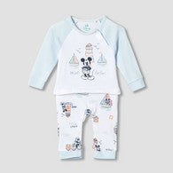 Disney Cotton Long Sleeves Sleepsuit with Mickey Mouse Print-undefined-image-1