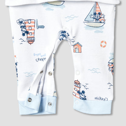 Disney Cotton Long Sleeves Sleepsuit with Mickey Mouse Print