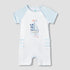 Disney Round Neck Short Sleeves Romper with Mickey Mouse Print - Blue / 12-18 mths