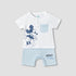 Disney Round Neck Short Sleeves Romper with Mickey Mouse Print - White / 12-18 mths