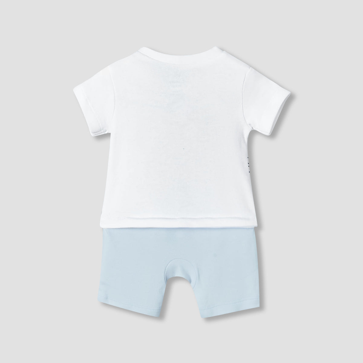 Disney Round Neck Short Sleeves Romper with Mickey Mouse Print