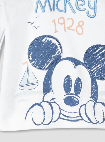 Disney Cotton Round Neck Long Sleeves Pyjama Set with Mickey Mouse Print-baby-boys-clothing-nightwear-pyjamasets-image-6