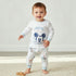 Disney Cotton Round Neck Long Sleeves Pyjama Set with Mickey Mouse Print - White / 12-18 mths