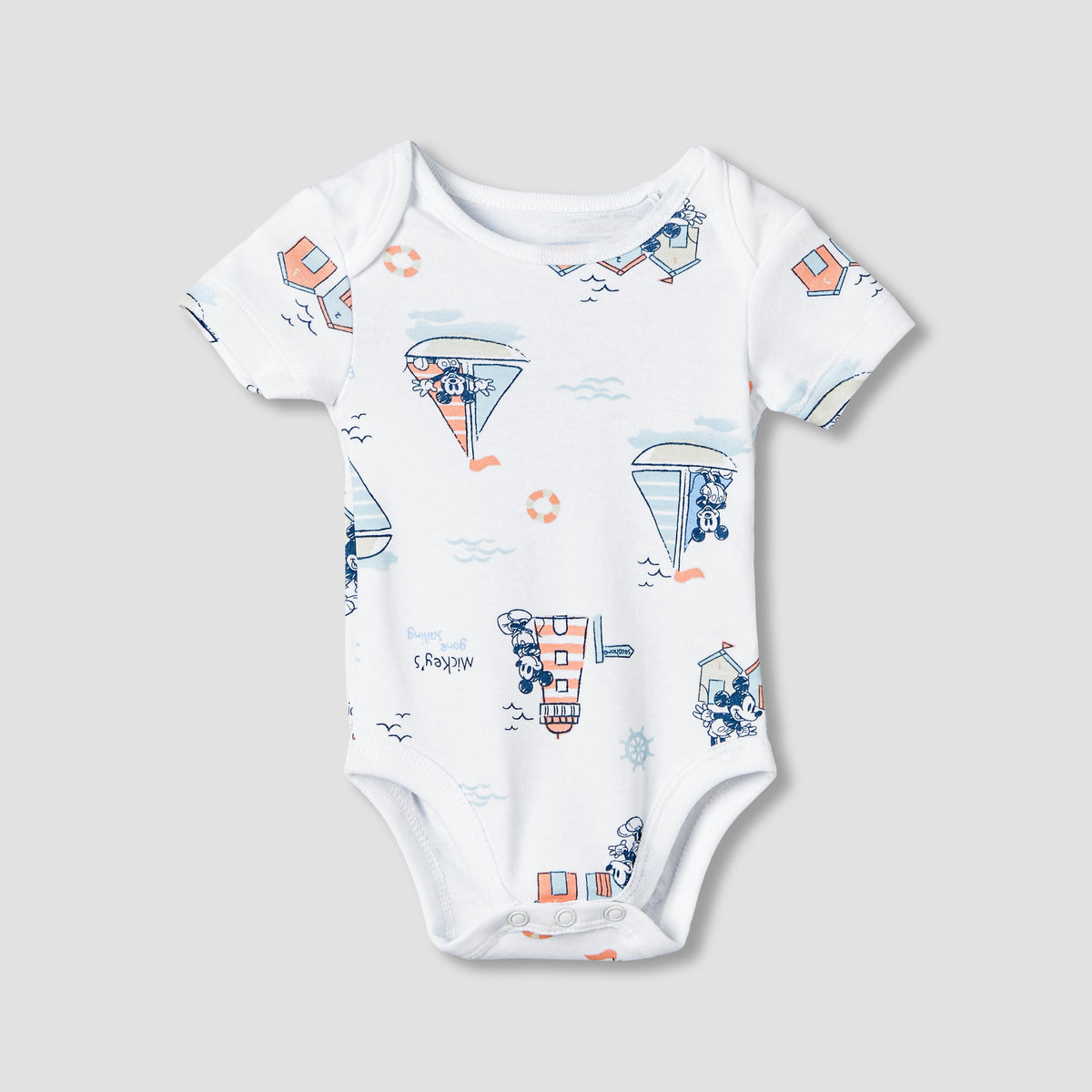 Disney Round Neck Short Sleeves Bodysuit and Leggings with Mickey Mouse Graphic Print