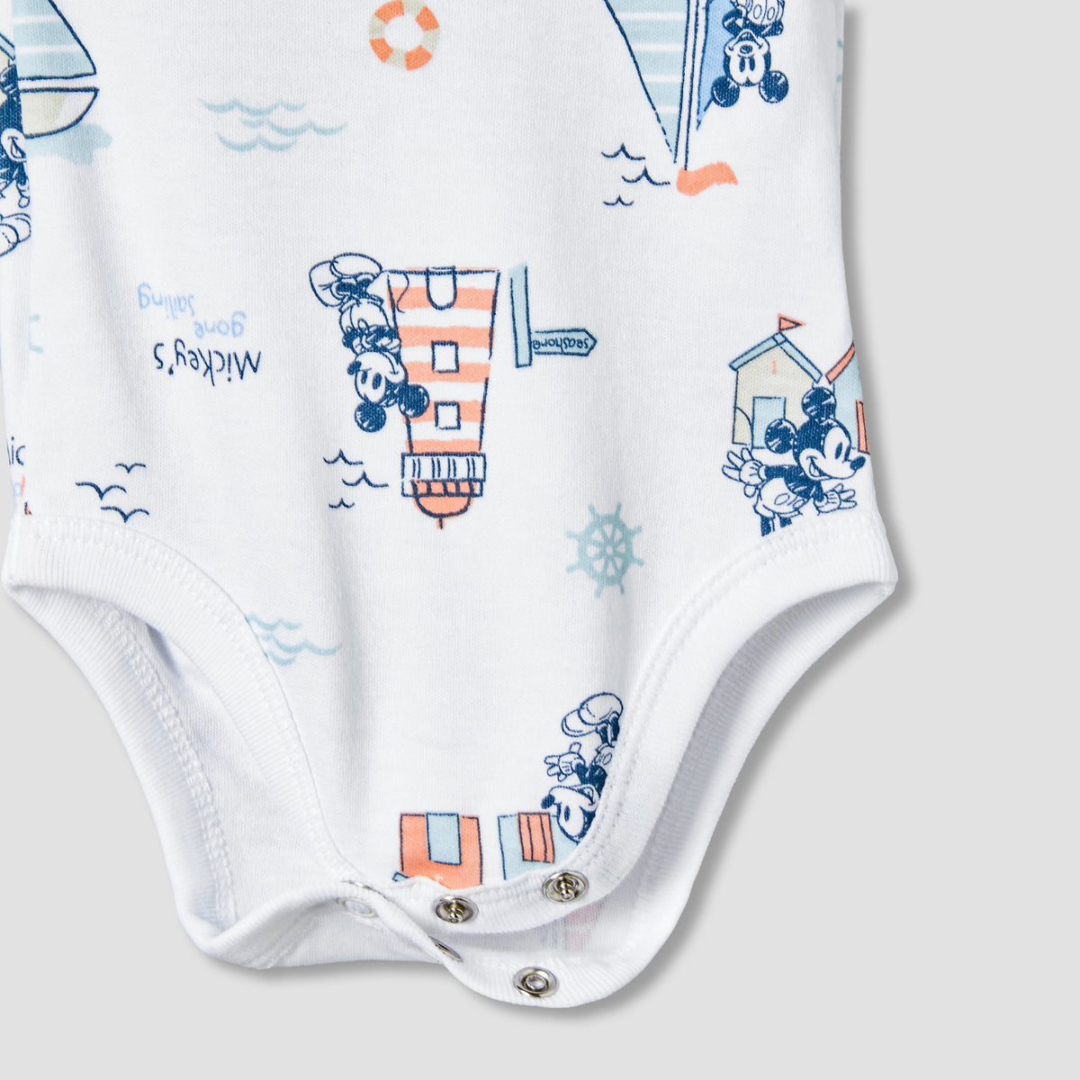 Disney Round Neck Short Sleeves Bodysuit and Leggings with Mickey Mouse Graphic Print