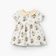 Disney Peter Pan Collar Short Sleeves Knee Length Dress with Minnie Mouse Print-undefined-image-1