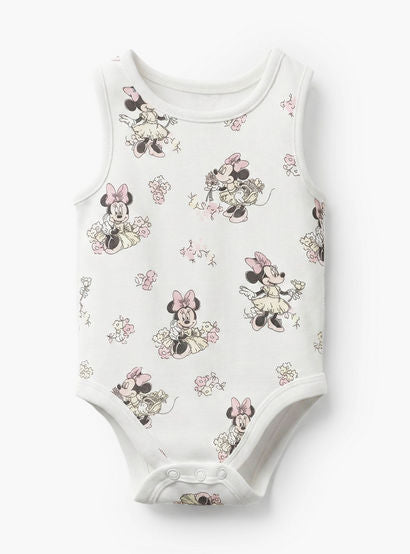 Pack of 2 Disney Cotton Crew Neck Sleeveless Bodysuit with Minnie Mouse Print-baby-girls-clothing-bodysuits-image-3