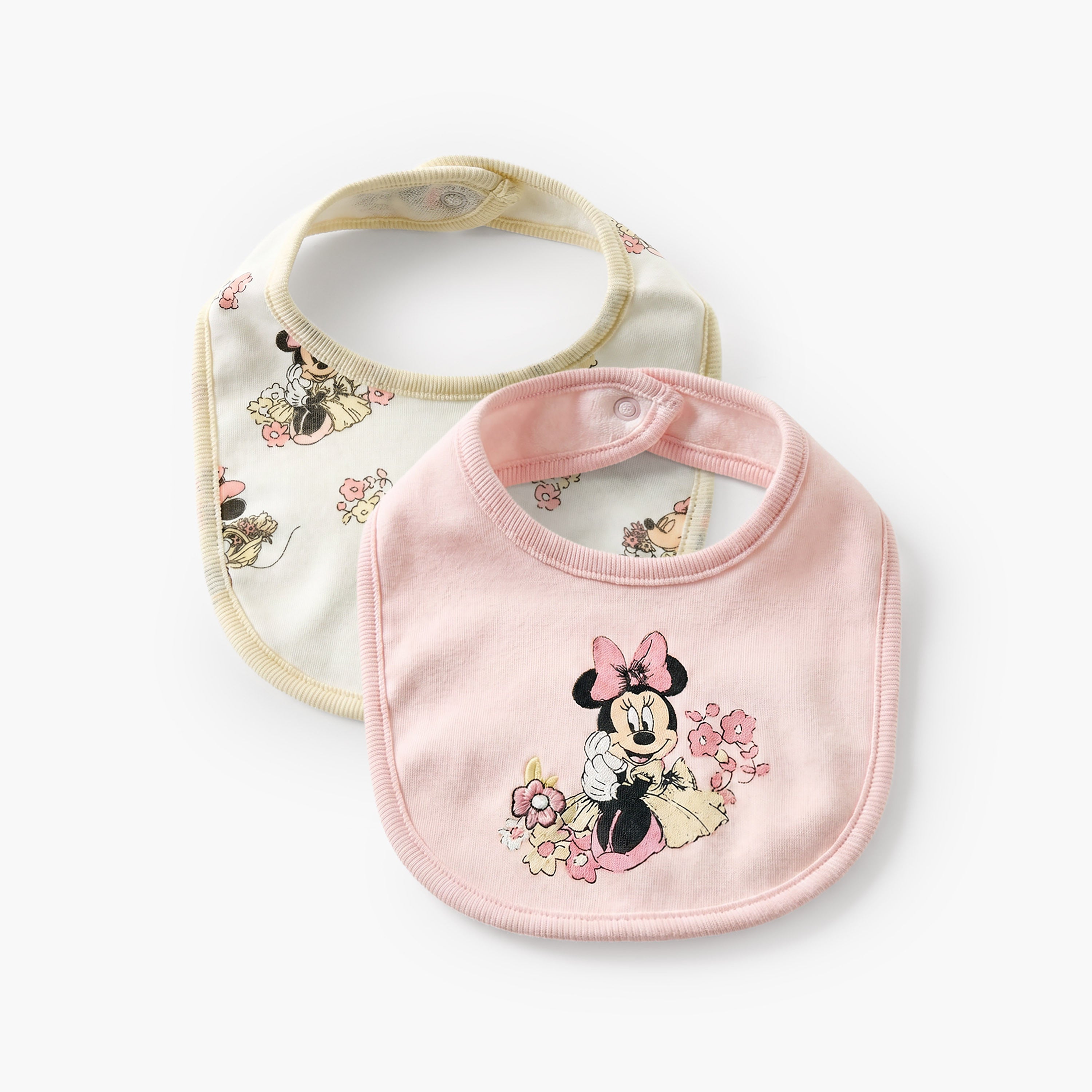 Disney Cotton Crew Neck Long Sleeves Sleepsuit with Minnie Mouse Print